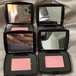 Pink Powder Blush Compact - Soft Pink Cheek Color- lot of 4